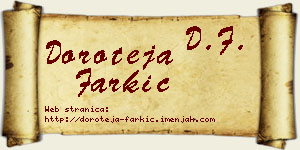 Doroteja Farkić vizit kartica